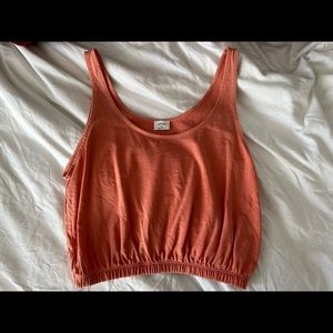 Coral Aritzia Piaf crop top